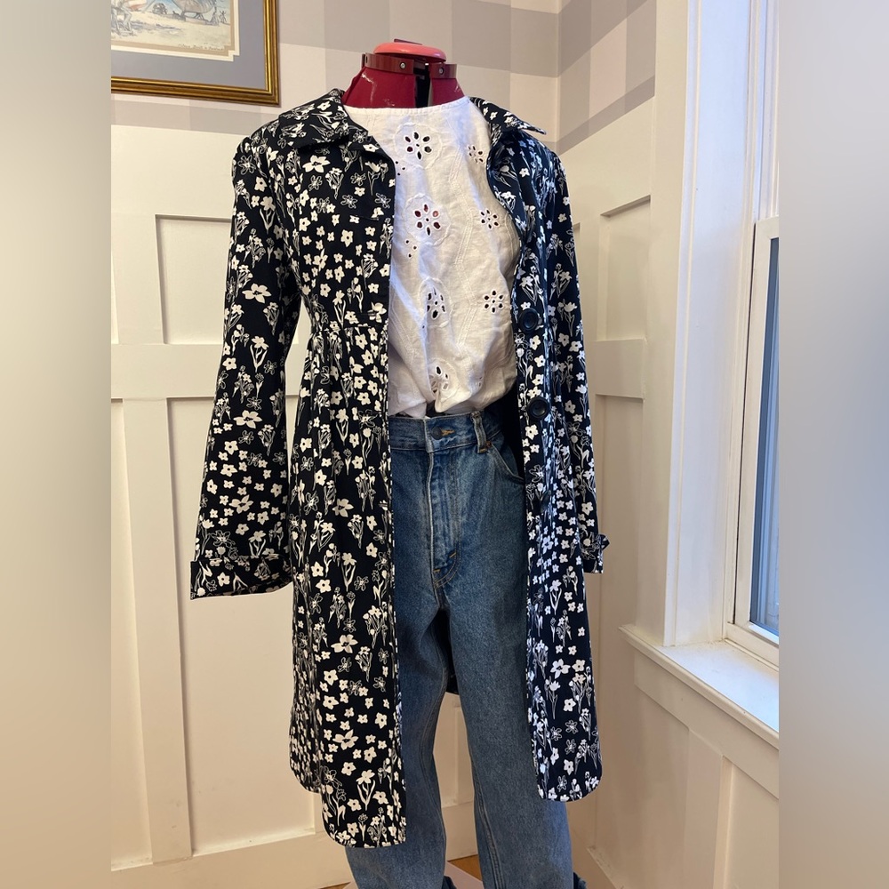 Lapis Floral Coat Size Medium